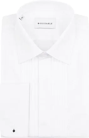 Chemise de smoking plissée Blanc SH-SMOK-CHARLES commander 