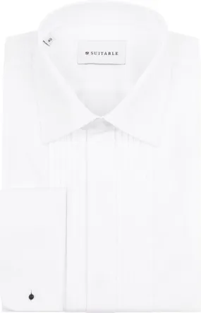 Chemise de smoking plissée Blanc SH-SMOK-CHARLES commander 