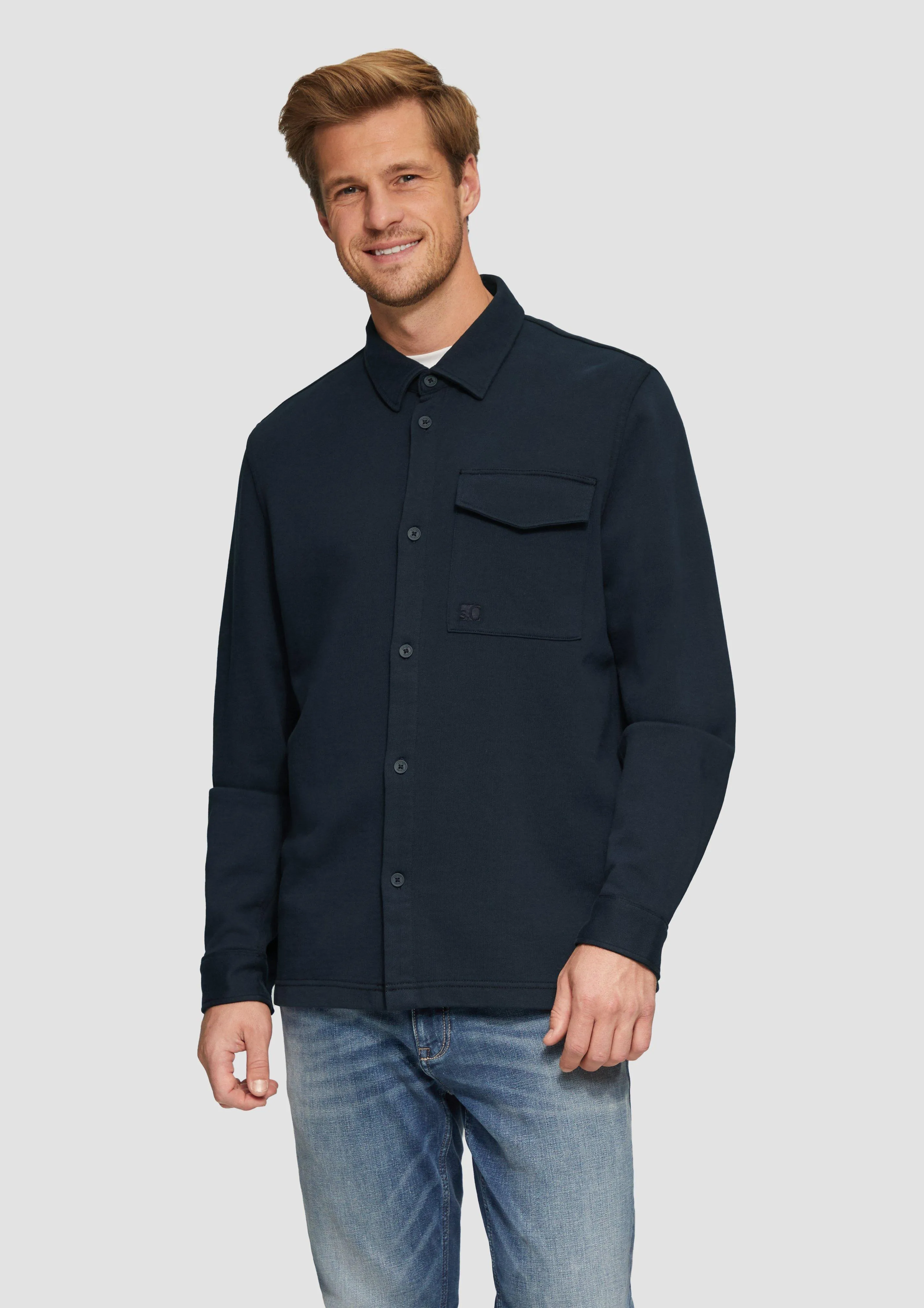 Chemise en coton oversize à col Kent