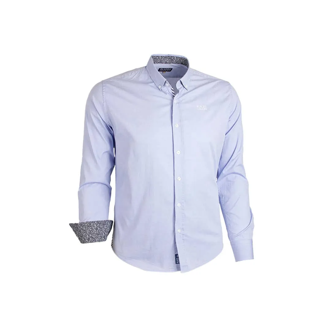 Chemise ml bleu ciel Oxford