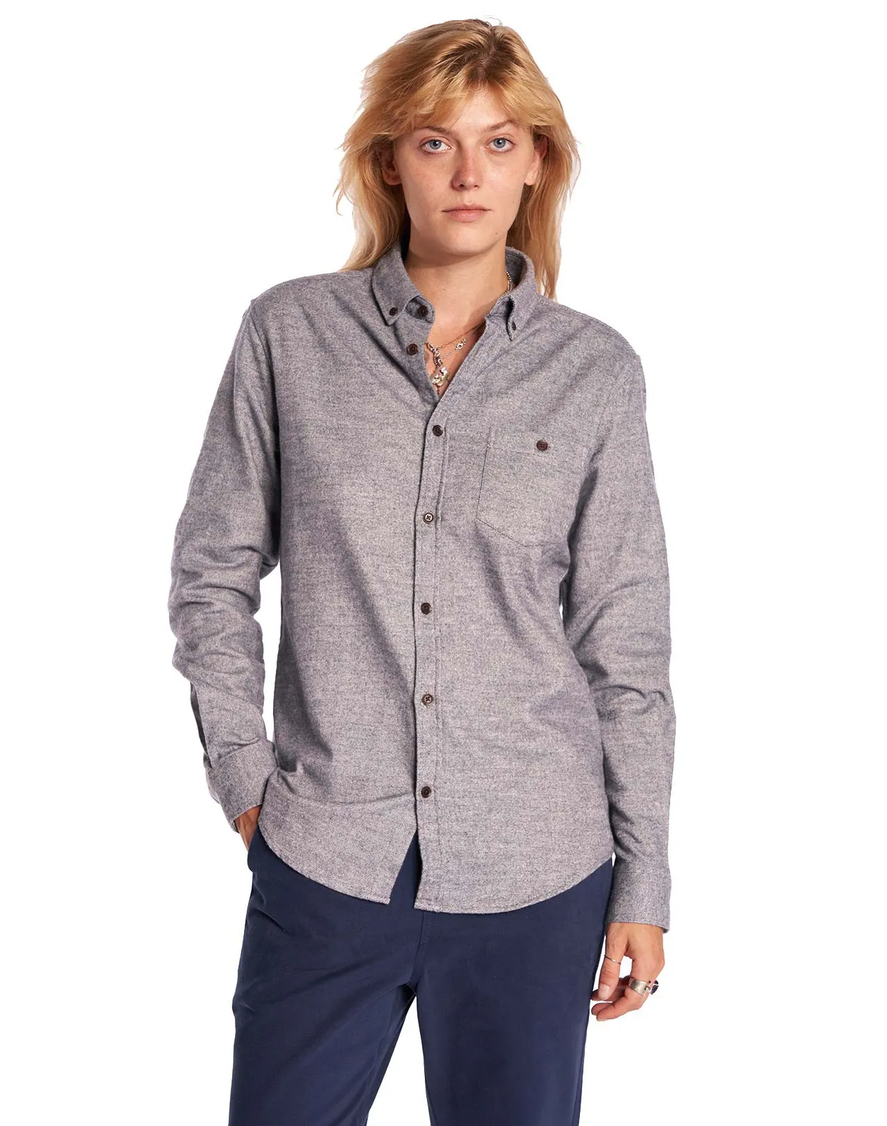 Chemise Nébulo marine chinée Taille L Couleurs Bleu Marine