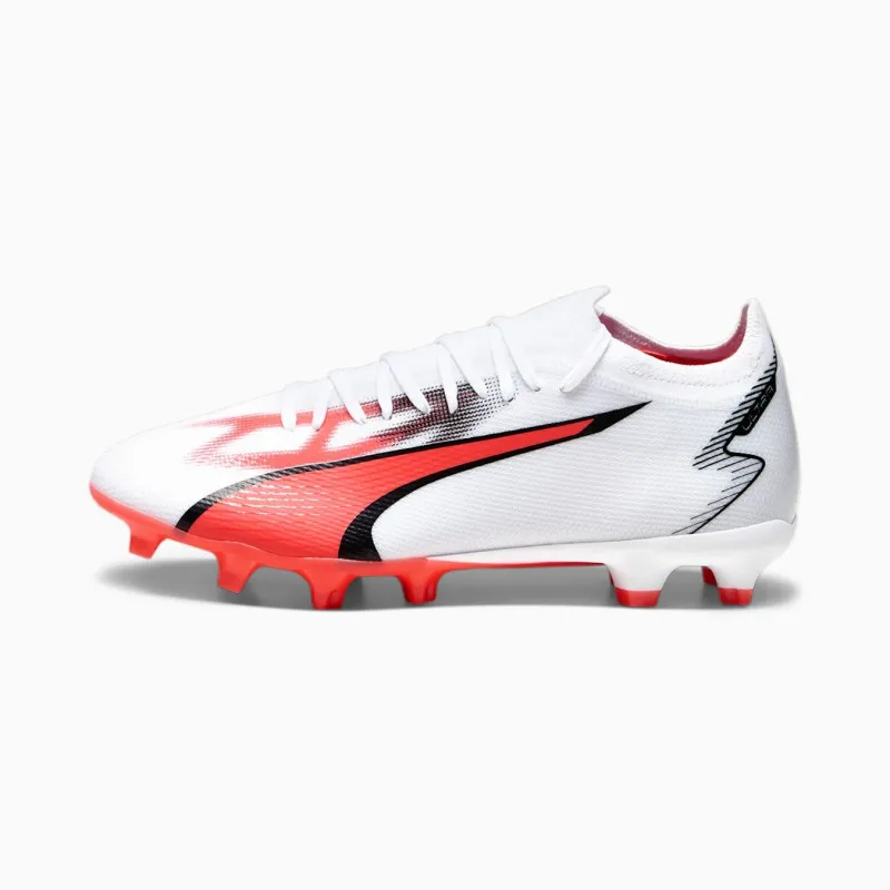 Crampons Puma Ultra Match FG/AG - White-Black-Fire Orchid - 107347 01