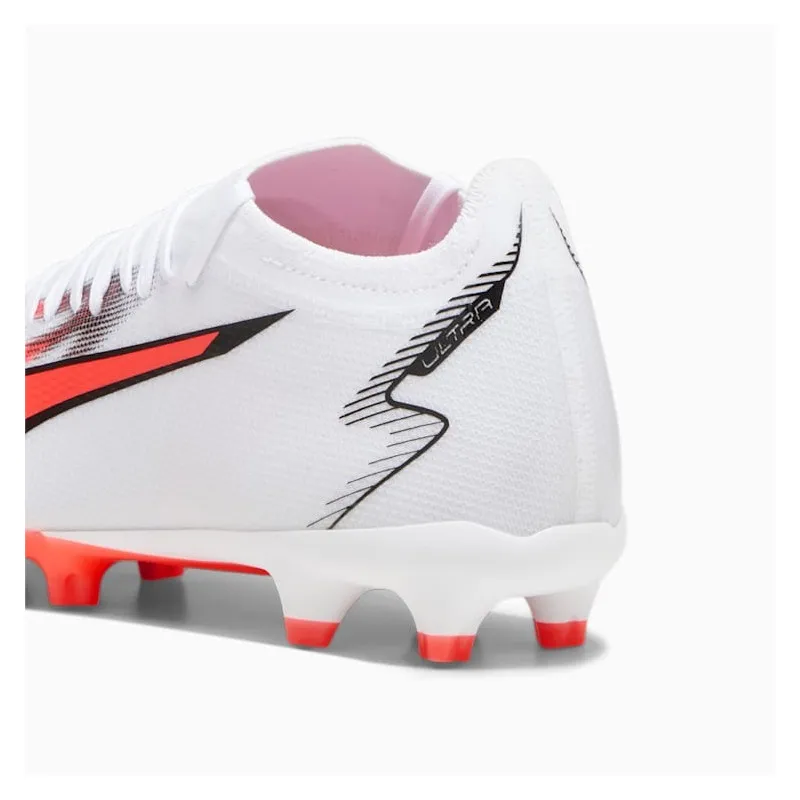 Crampons Puma Ultra Match FG/AG - White-Black-Fire Orchid - 107347 01