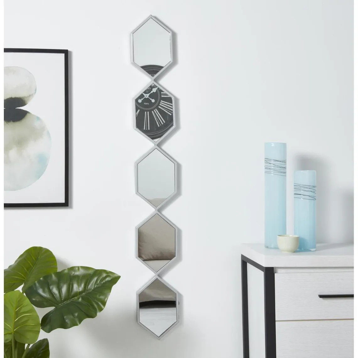 Deco miroir losange Shannon Argent  | 3 Suisses