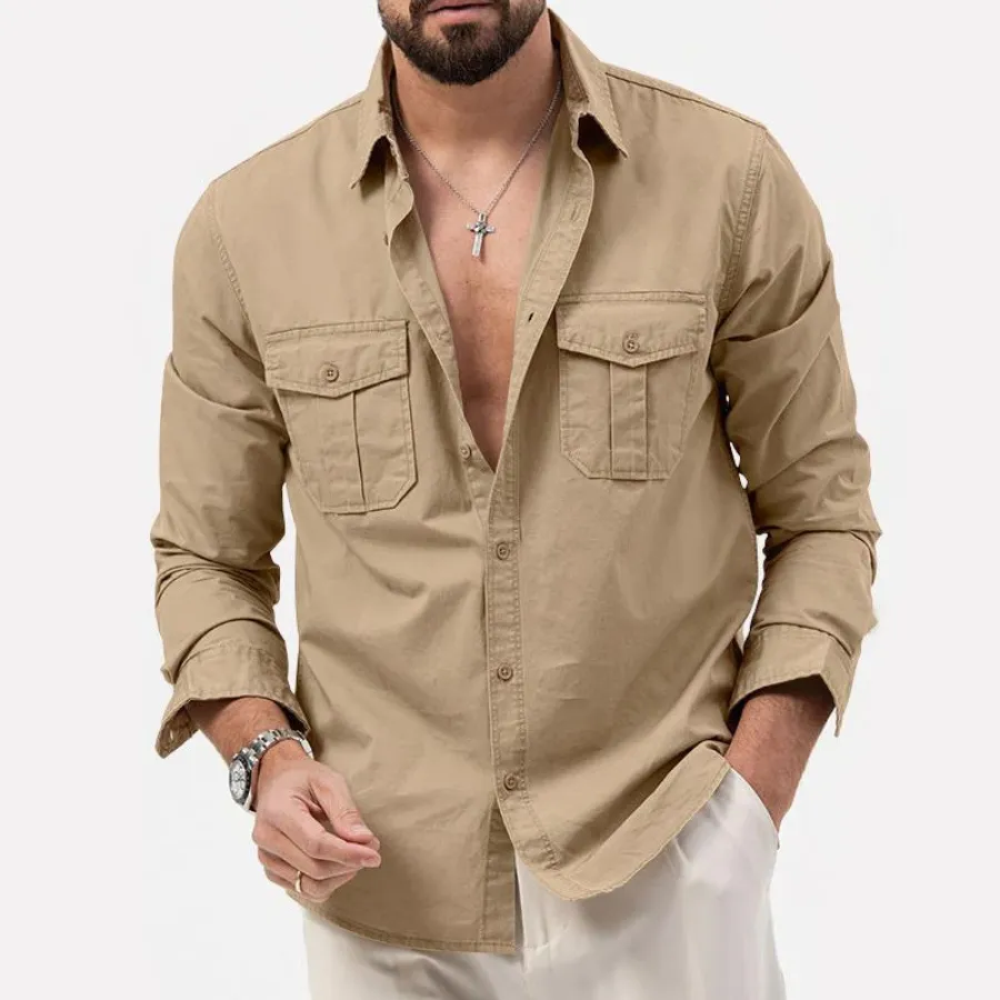 Dieter | Chemise cargo pour hommes | Manche longue