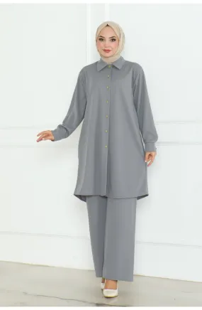 Ensemble Chemise Grande Taille 2093-05 Gris 2093-05