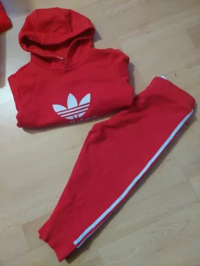 Ensemble jogging rouge Adidas mixte 2/3 ans authentique 