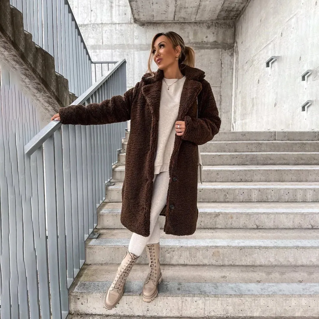 Fiora | Manteau Long d'Hiver Femme légant et Doux