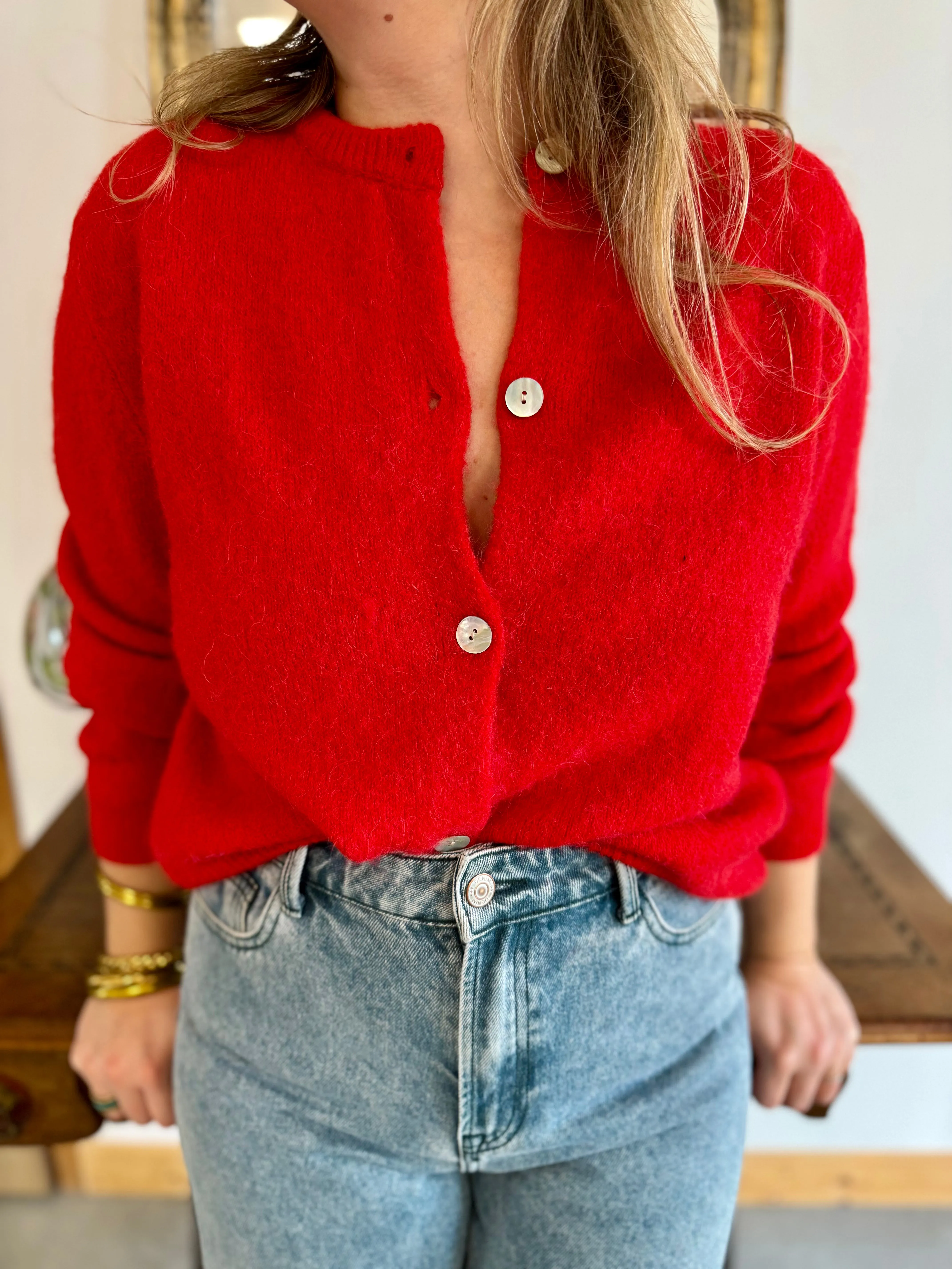 Gilet Mathilde  Rouge