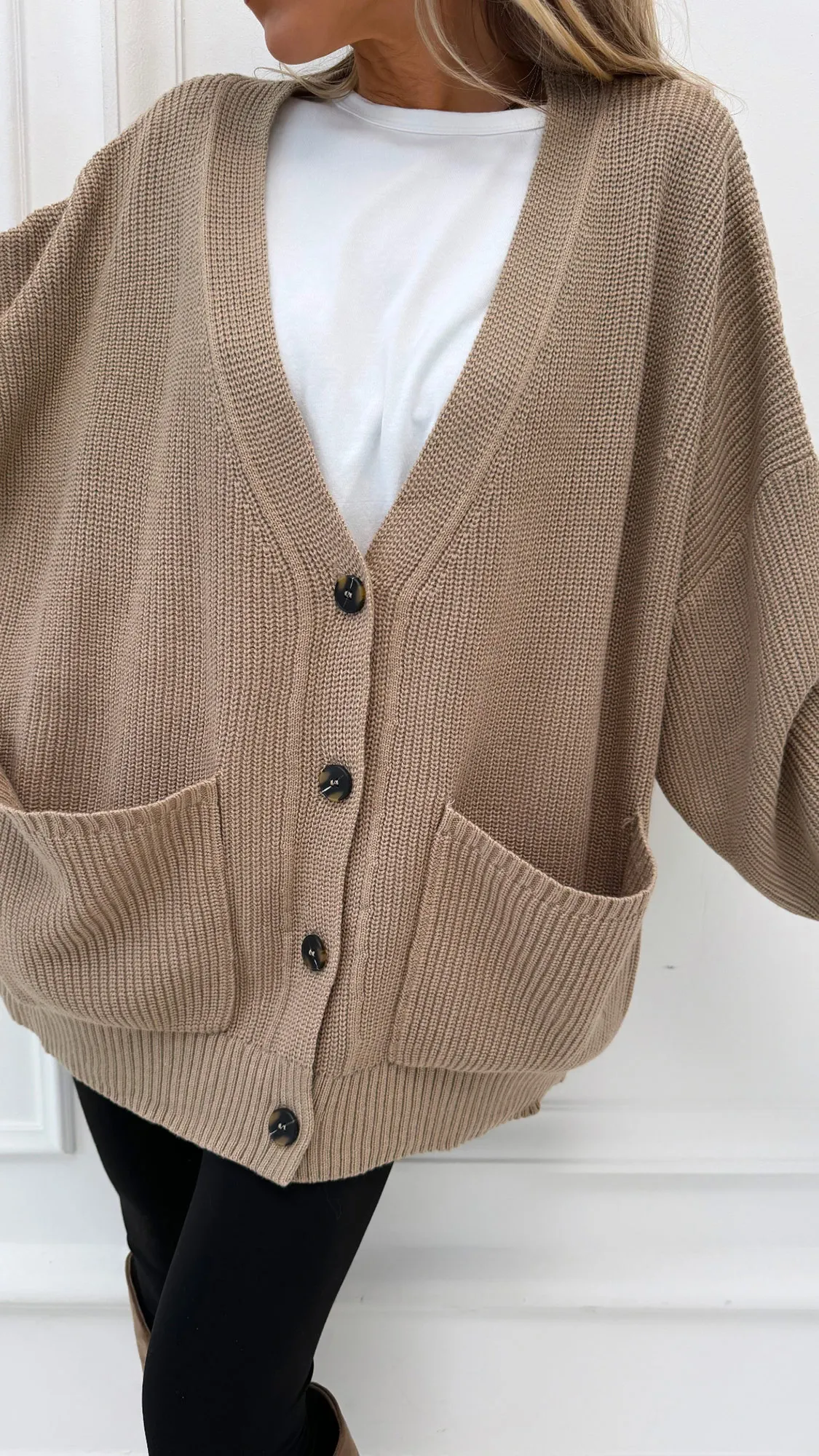 Gilet oversize taupe