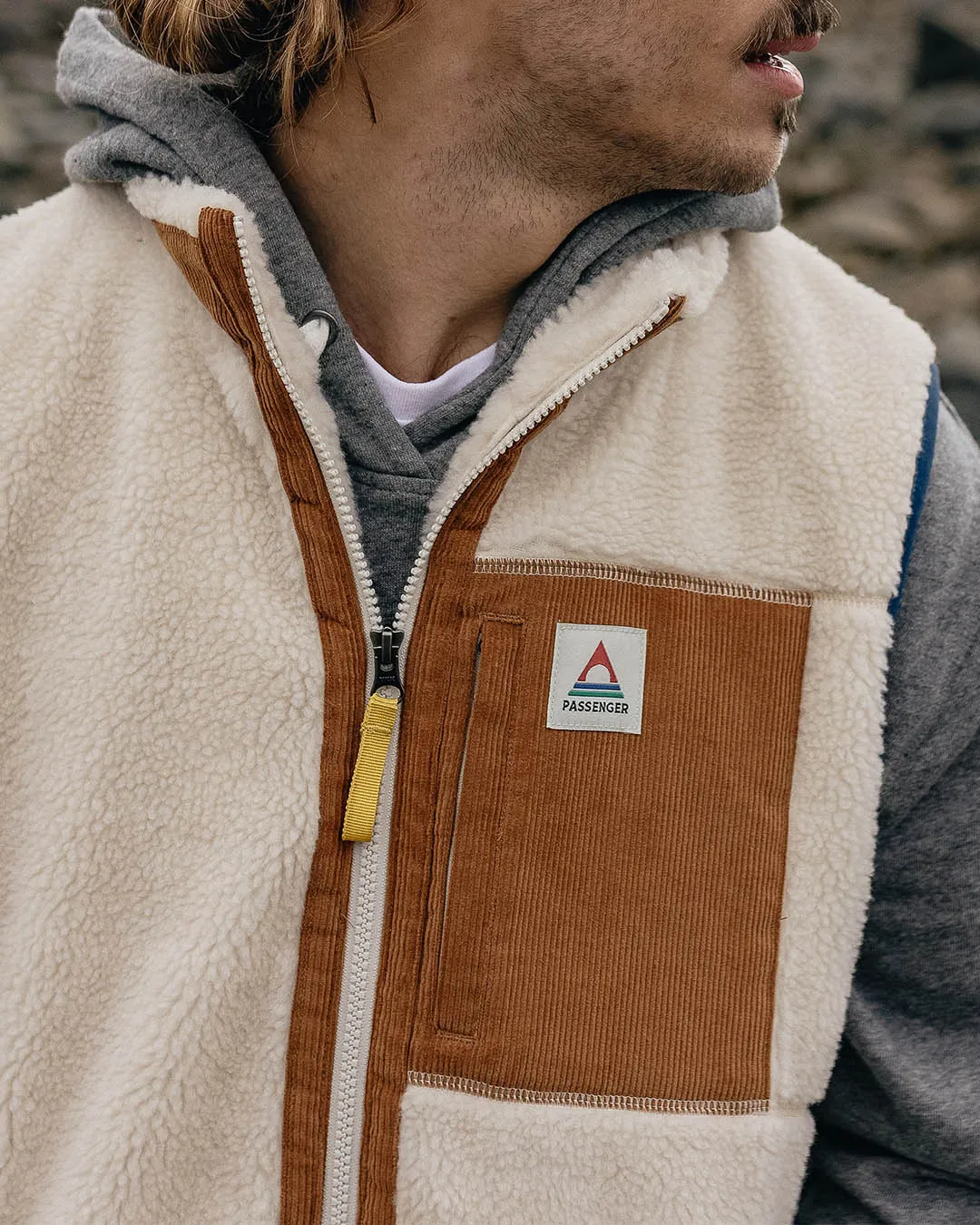 Gilet Sherpa en Polaire Recyclée Canyon - Blanc Cassé