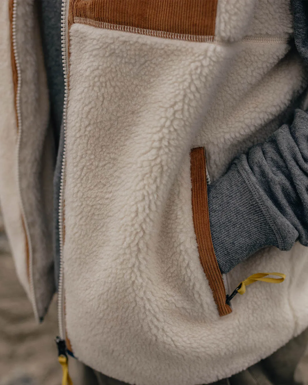 Gilet Sherpa en Polaire Recyclée Canyon - Blanc Cassé