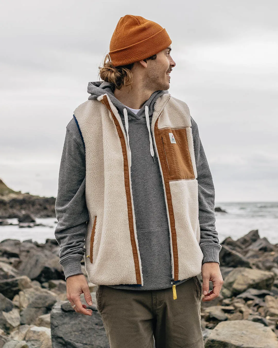 Gilet Sherpa en Polaire Recyclée Canyon - Blanc Cassé