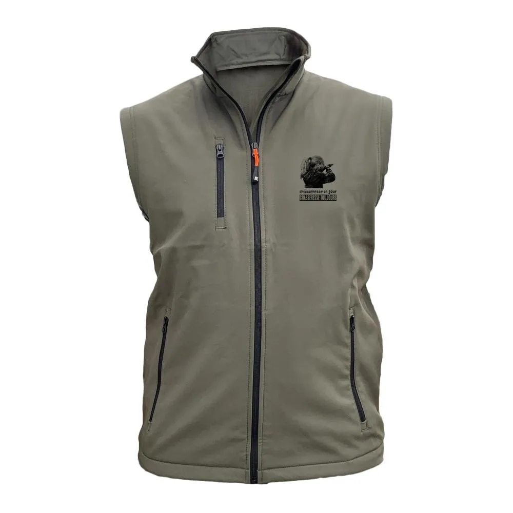 Gilet softshell  – Chasseresse un jour chasseresse toujours