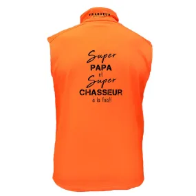 Gilet softshell – Super Papa et Super chasseur à la fois