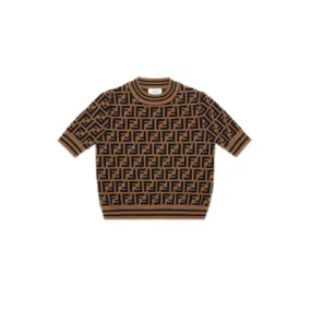 Haut En Maille Enfant - Haut enfant en maille avec motif FF | Fendi