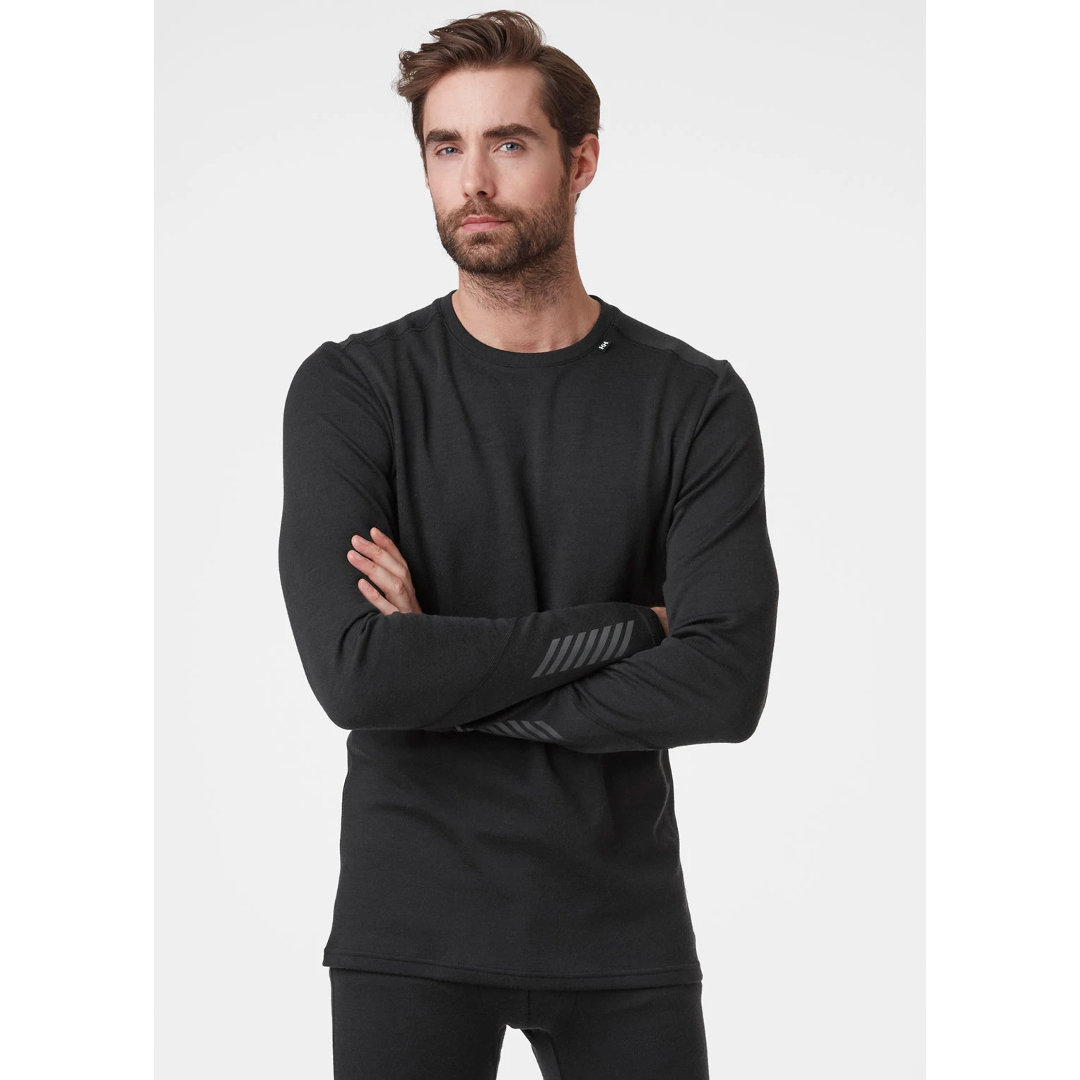 haut helly hansen lifa merino midweight crew black