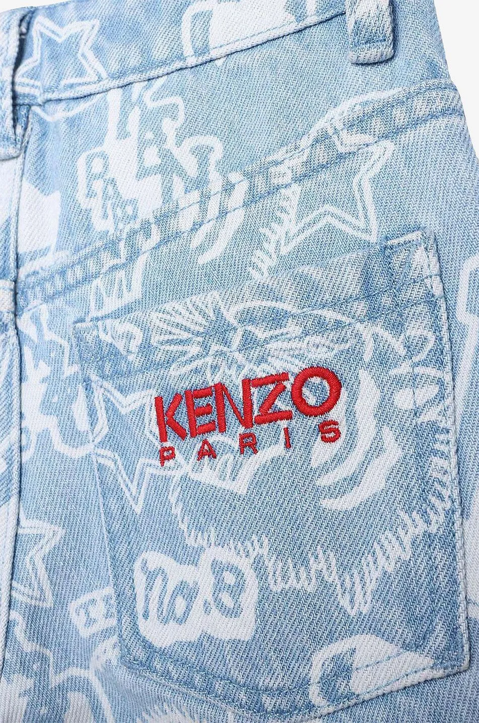 Jean en coton fille Kenzo Club Baseball