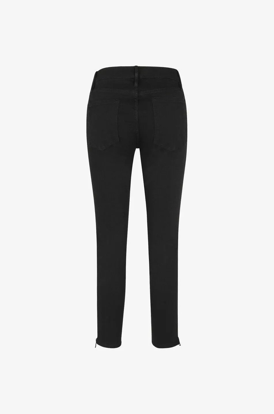 Jean Le High Skinny Rubberized Zipper Film Noir