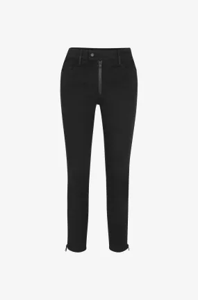 Jean Le High Skinny Rubberized Zipper Film Noir