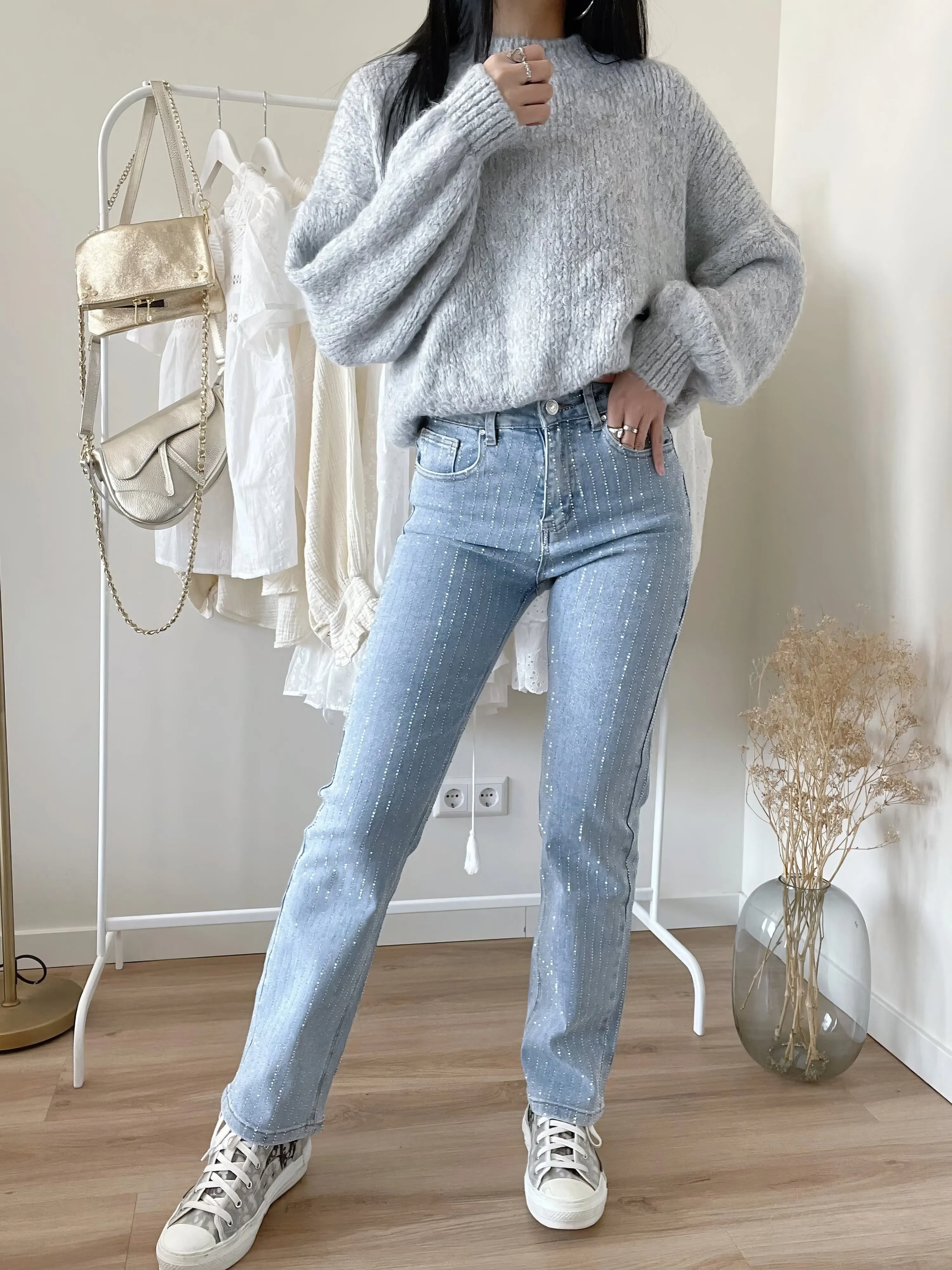 Jean pailleté pour femmes - Tendance - Fogella - Stylé et confortable