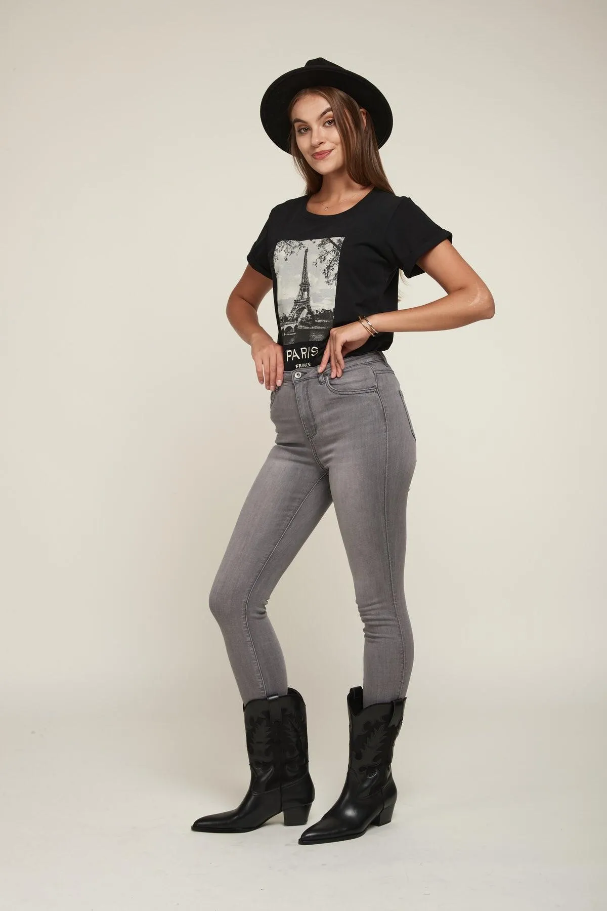 Jean skinny taille haute - Cadia