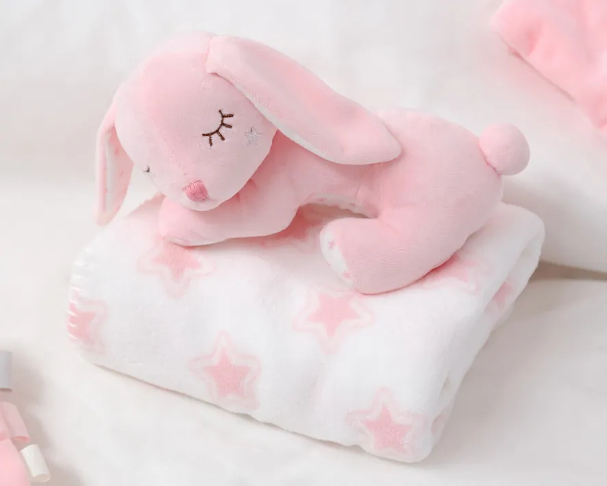 Lapin en peluche avec housse