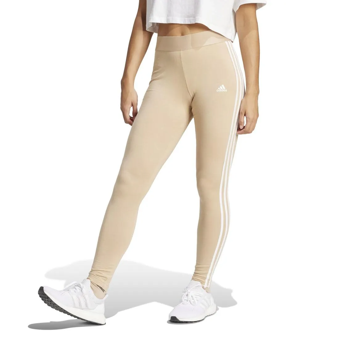 LEGGING DE FITNESS SOFT TRAINING ADIDAS FEMME BEIGE