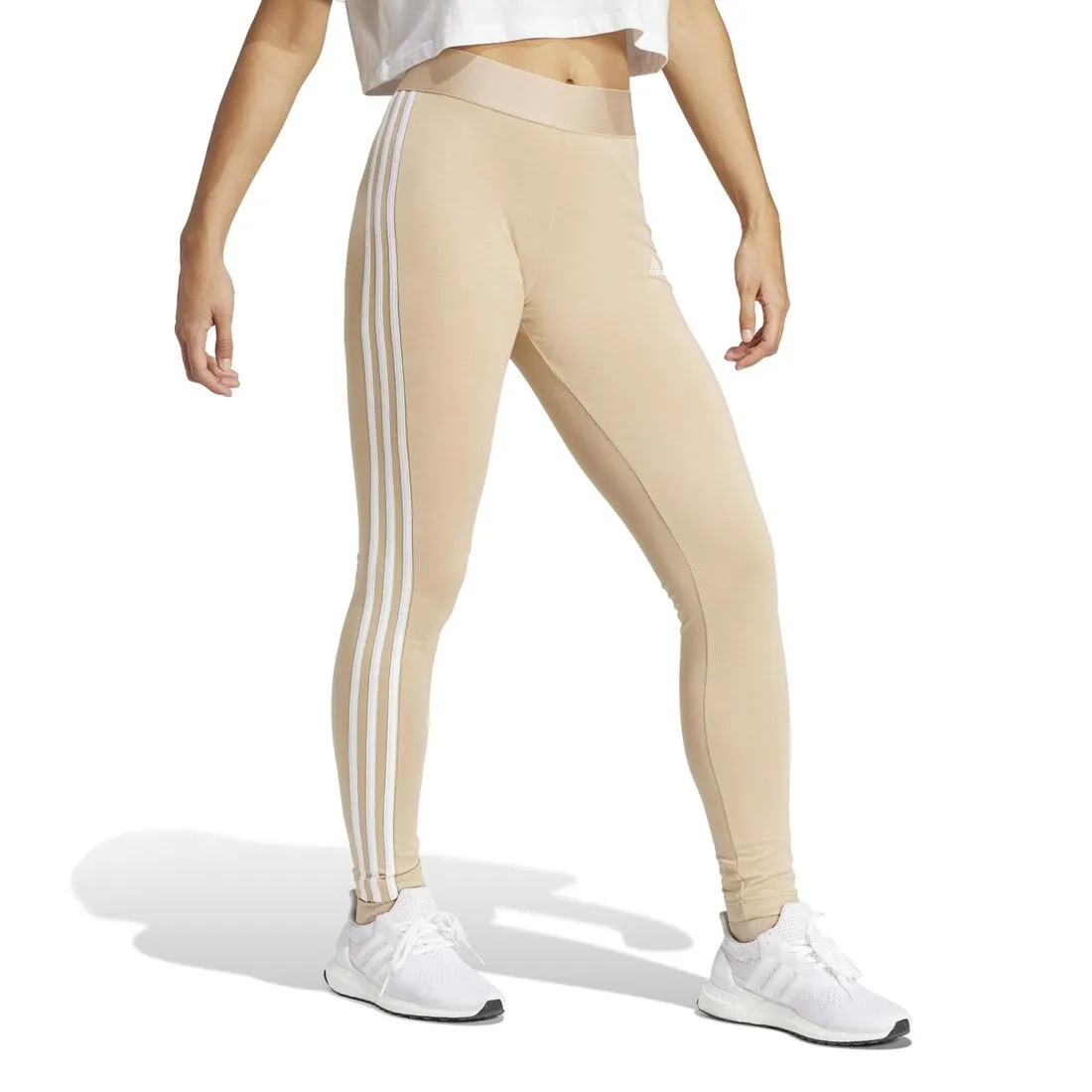 LEGGING DE FITNESS SOFT TRAINING ADIDAS FEMME BEIGE