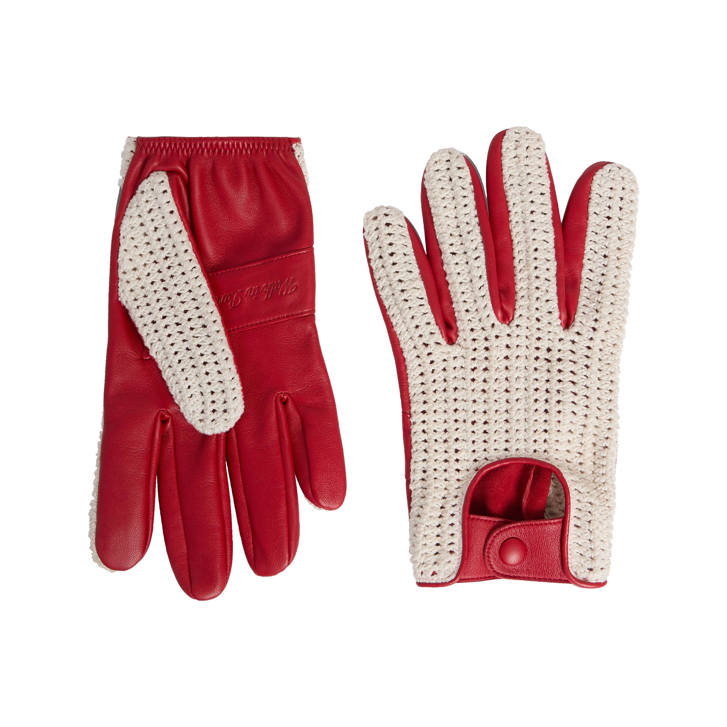 Les gants de conduite en cuir rouge