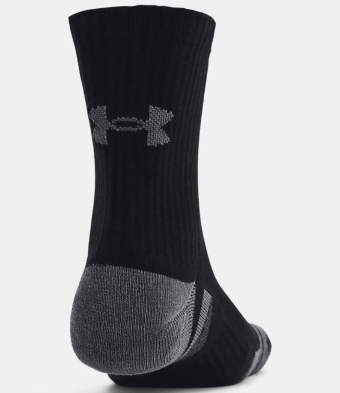 Lot de 3 paires de chaussettes UA Performance Cotton Mid-Crew - Noir - Under Armour