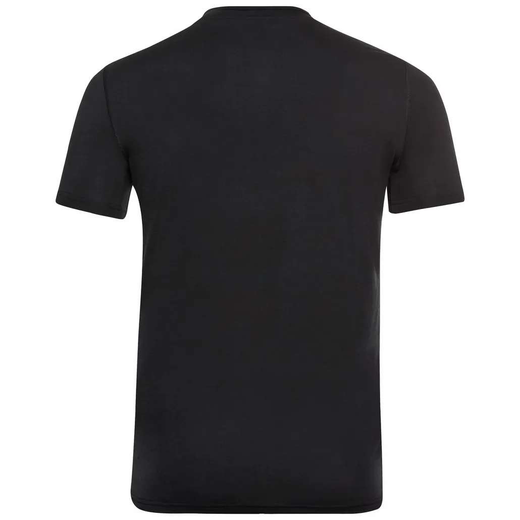 Maillot de Corps Odlo Men BL Top Crew Neck S/S Merino 130 Black