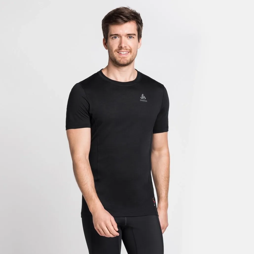 Maillot de Corps Odlo Men BL Top Crew Neck S/S Merino 130 Black