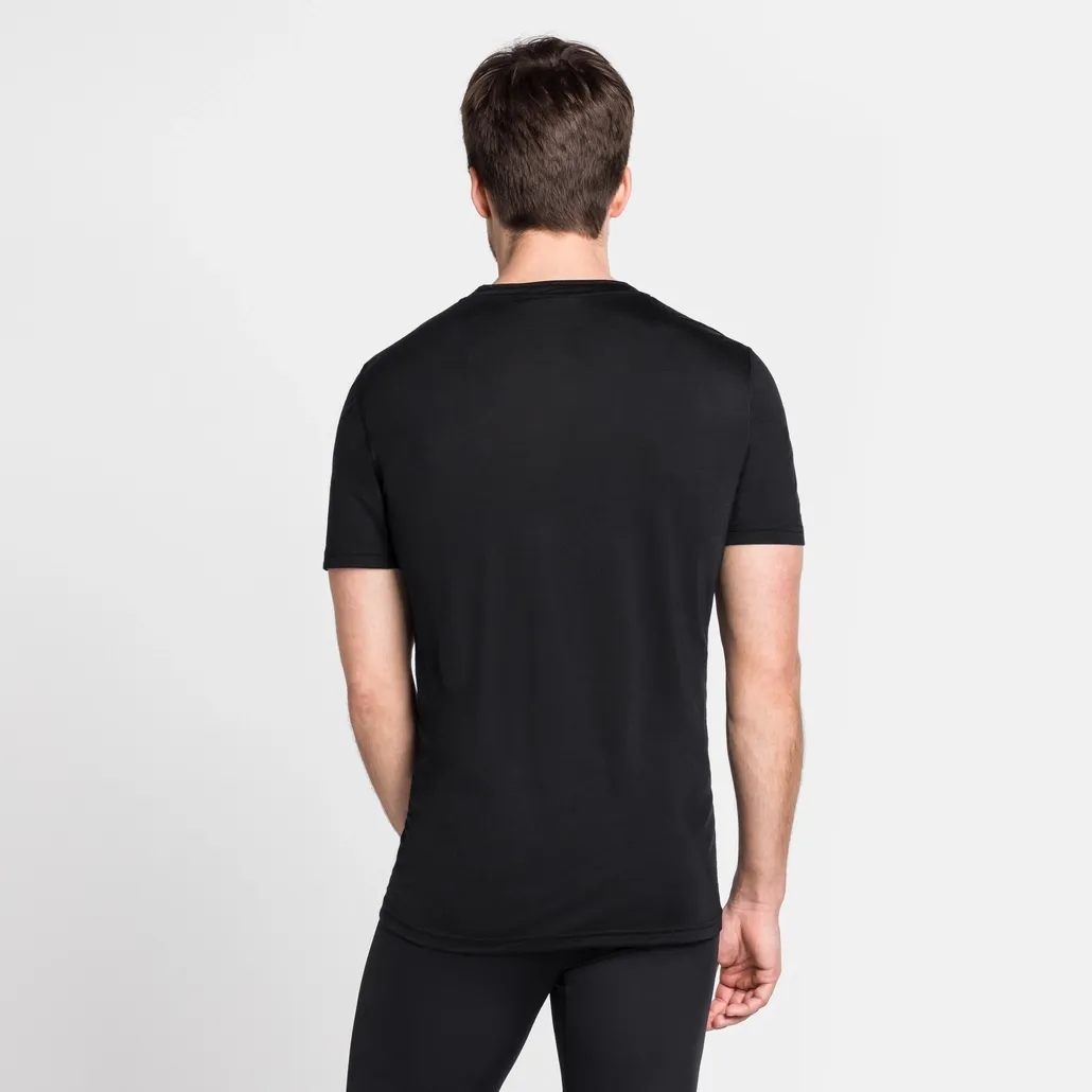 Maillot de Corps Odlo Men BL Top Crew Neck S/S Merino 130 Black