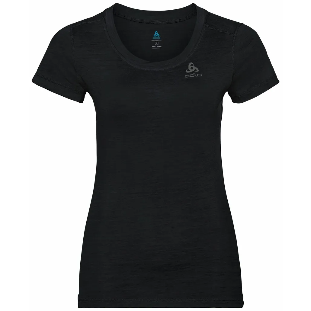 Maillot de Corps Odlo Women BL Top Crew Neck S/S Merino 130 Black