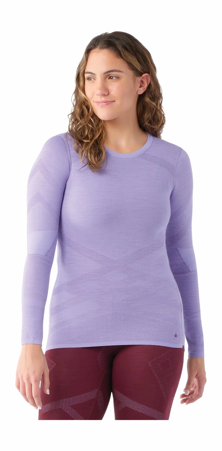 Maillot de Corps Smartwool Women Intraknit Thermal Merino Base Layer Crew Violet-Purple Iris