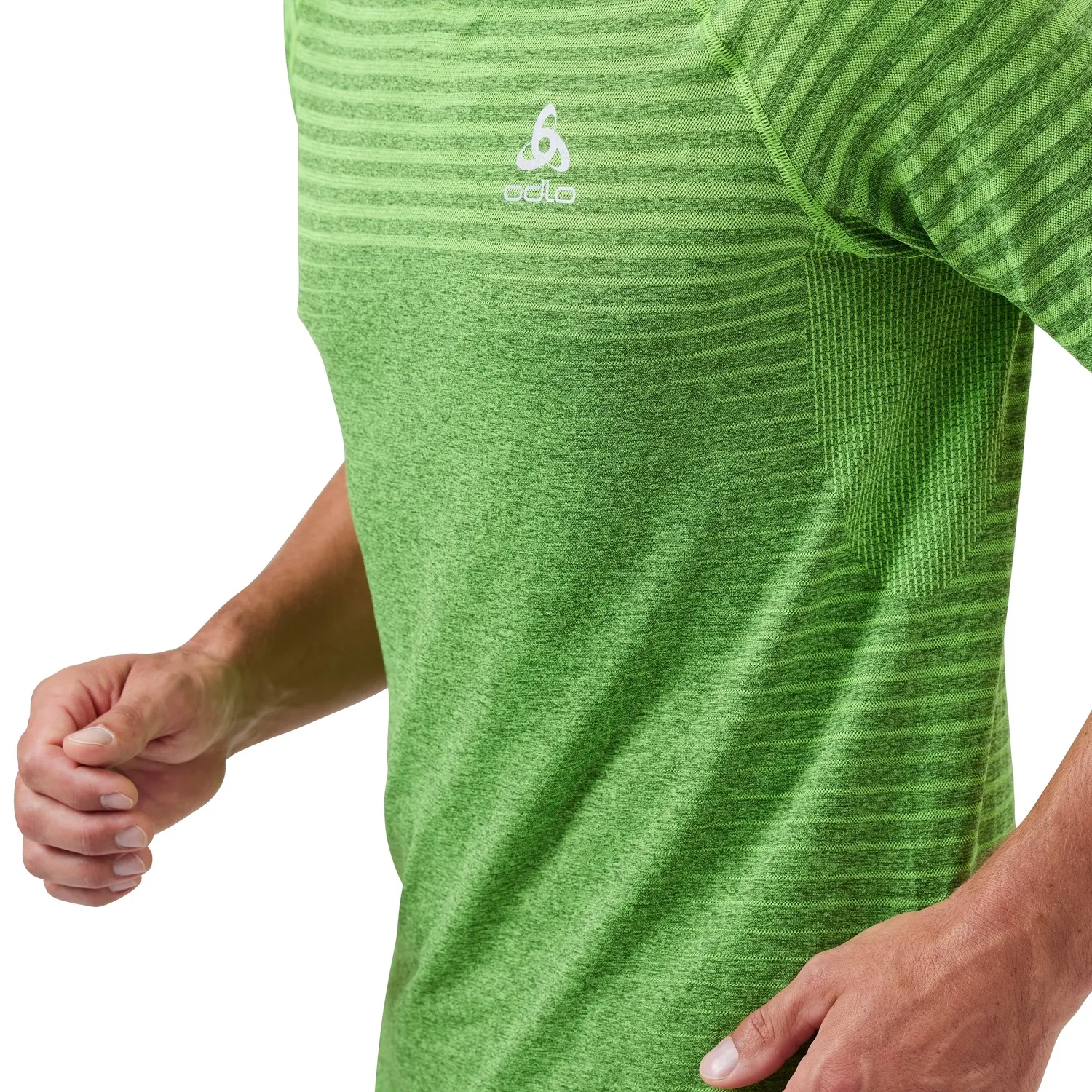 Maillot de Sport Odlo Men SS Crew Neck Essential Seamless Lime Green Melange