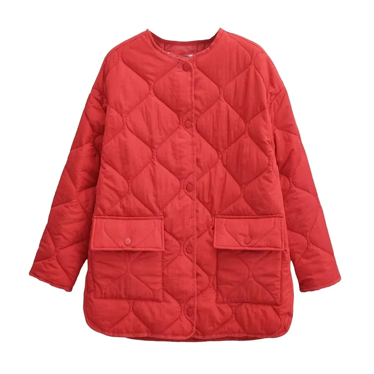 Manteau Matelassé Femme Rouge