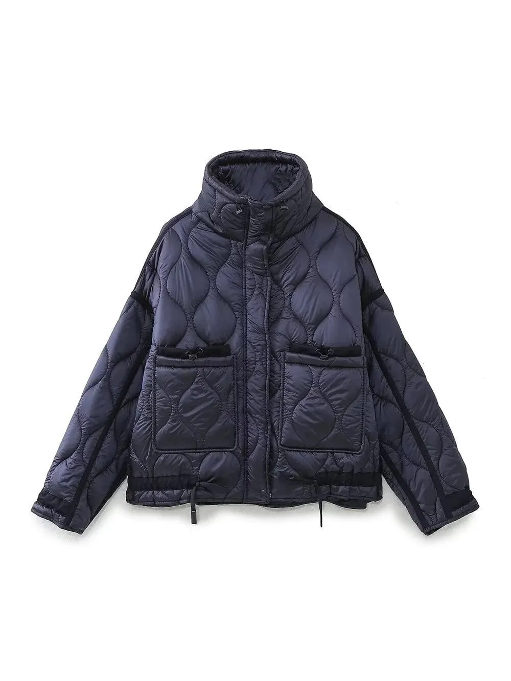 Manteau Matelassée Bleu Marine