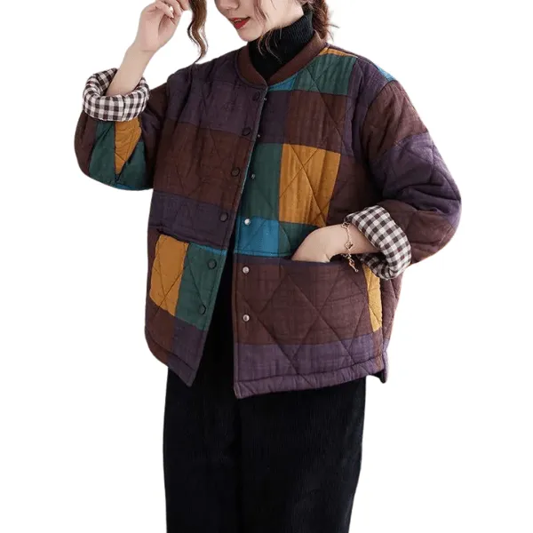 Manteau Patchwork Femme