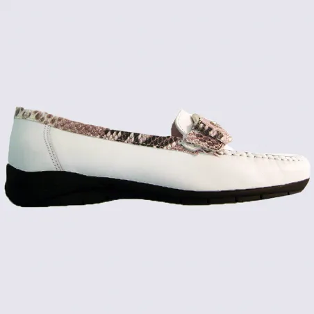 Mocassins Rohde Cuir Blanc Semelle Gomme | Igert Dannemarie