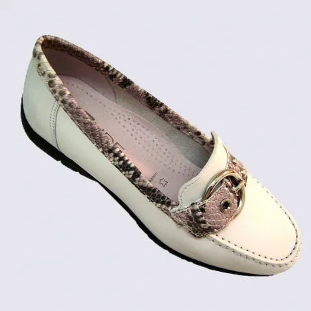 Mocassins Rohde Cuir Blanc Semelle Gomme | Igert Dannemarie