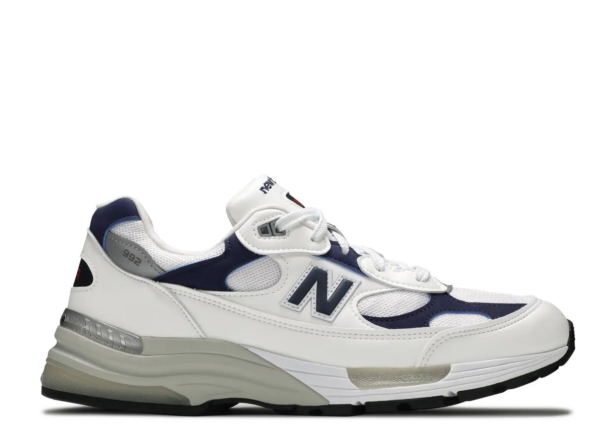 New Balance 992 White Navy