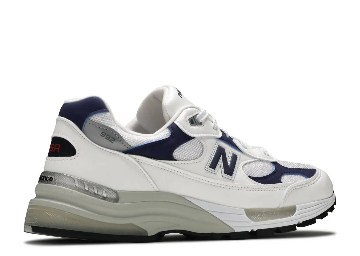 New Balance 992 White Navy