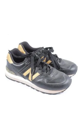 New Balance Basket à lacet noir-doré style décontracté