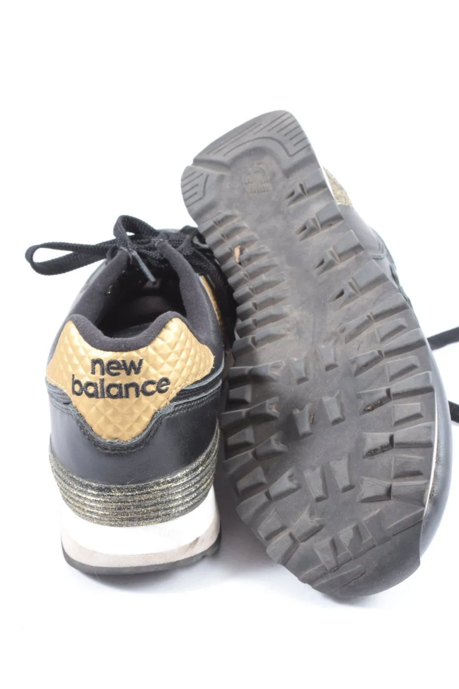 New Balance Basket à lacet noir-doré style décontracté