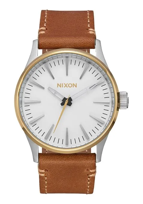 Nixon - Sentry 38 Leather Gold Cream Tan