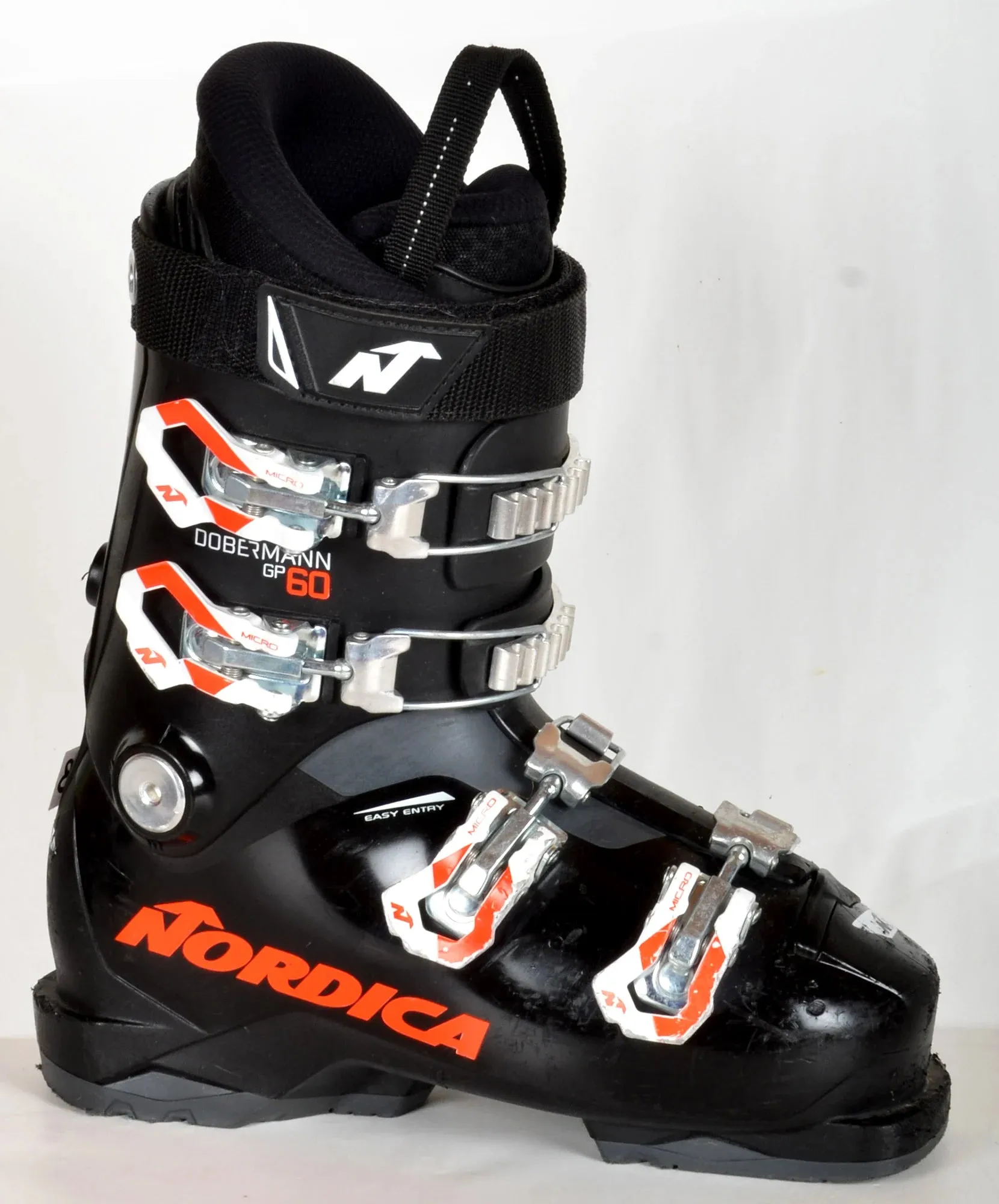 Nordica DOBERMANN GP 60 full black - chaussures de ski d'occasion Junior