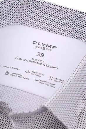 OLYMP Chemise Level 5 24/Seven imprimé Bleu 215864-00 comma