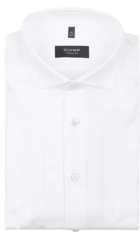 Olymp Chemise Signature Jersey Blanche 850144-00 commander e